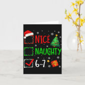 Nice Naughty 67 Christmas Costume 67 Meme Men Wome カード (黄色い花)