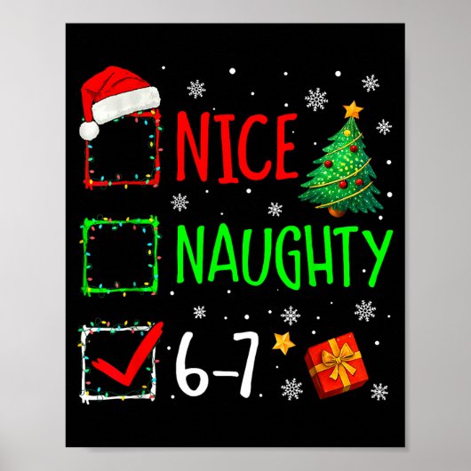 Nice Naughty 67 Christmas Costume 67 Meme Men Wome ポスター (正面)