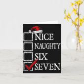Nice Naughty 67 Christmas Funny Meme Six Seven  カード (黄色い花)