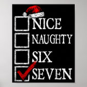 Nice Naughty 67 Christmas Funny Meme Six Seven ポスター (正面)