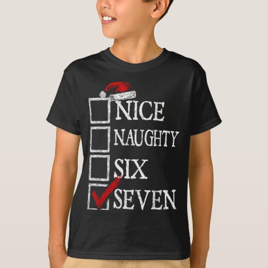 Nice Naughty 67 Christmas Funny Meme Six Seven  Tシャツ (正面)