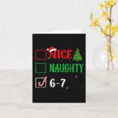 Nice Naughty 67 Funny Christmas Brainrot Six Seven カード (黄色い花)