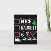 Nice Naughty 67 Funny Christmas Brainrot Six Seven カード (正面)