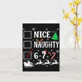 Nice Naughty 67 Funny Christmas Brainrot Six Seven カード (黄色い花)