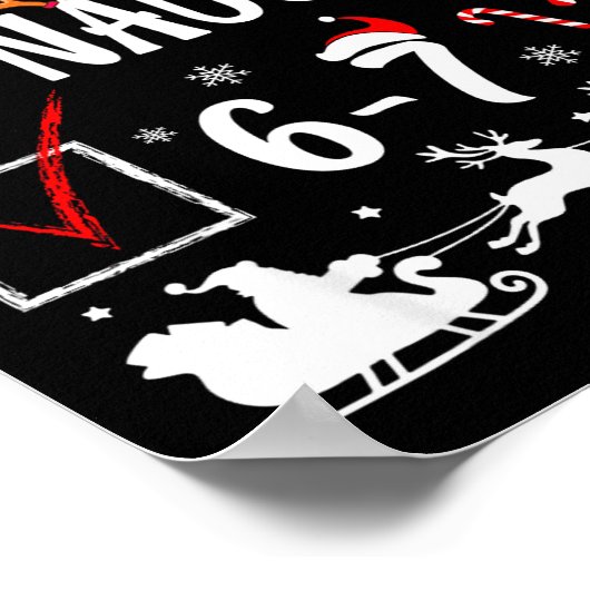 Nice Naughty 67 Funny Christmas Brainrot Six Seven ポスター (角)