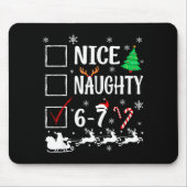 Nice Naughty 67 Funny Christmas Brainrot Six Seven マウスパッド (正面)