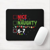 Nice Naughty 67 Six Seven Funny Christmas 6 7 Meme マウスパッド (マウス)