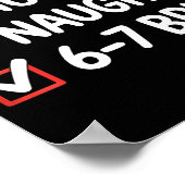 Nice Naughty 6 7 Bruh 67 Christmas Six Seven  ポスター (角)