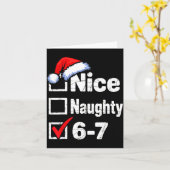 Nice Naughty 6 7 Meme 67 Christmas Six Seven  カード (黄色い花)