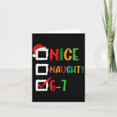 Nice Naughty 6 7 Meme 67 Christmas Six Seven Boys  カード (正面)