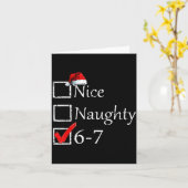 Nice Naughty 6 7 Meme 67 Christmas Six Seven Xmas  カード (黄色い花)