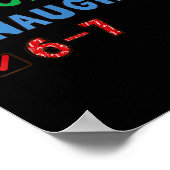 Nice Naughty 6 7 Meme 67 Christmas Six Seven Xmas  ポスター (角)