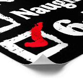 Nice Naughty 6 7 Meme 67 Christmas Six Seven Xmas  ポスター (角)