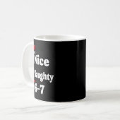 Nice Naughty 6 7 Meme Funny Christmas Six Seven Xm コーヒーマグカップ (正面左)
