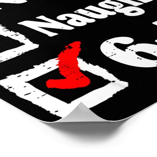 Nice Naughty 6 7 Meme Funny Christmas Six Seven Xm ポスター (角)