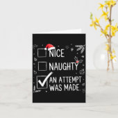 Nice Naughty An Attempt Was Made Christmas List  カード (黄色い花)