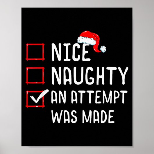Nice Naughty An Attempt Was Made Christmas List ポスター (正面)