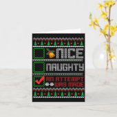 Nice Naughty An Attempt Was Made Christmas List Sa カード (黄色い花)