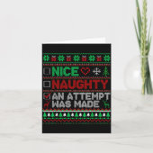 Nice Naughty An Attempt Was Made Christmas List Sa カード (正面)