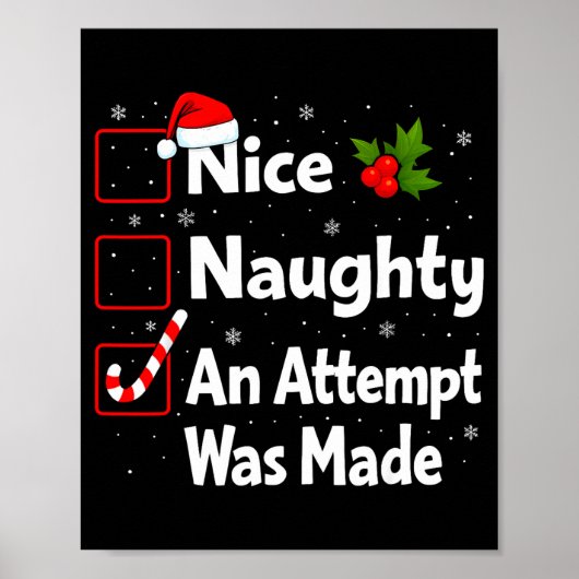 Nice Naughty An Attempt Was Made Christmas List Sa ポスター (正面)