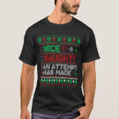 Nice Naughty An Attempt Was Made Christmas List Sa Tシャツ (正面)