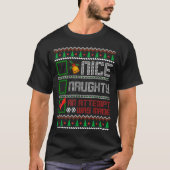 Nice Naughty An Attempt Was Made Christmas List Sa Tシャツ (正面)