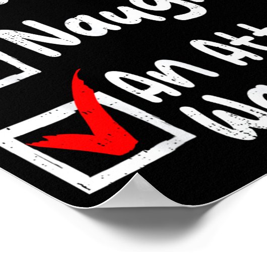 Nice Naughty An Attempt Was Made Funny Christmas L ポスター (角)