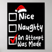Nice Naughty An Attempt Was Made Funny Christmas L ポスター (正面)