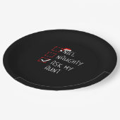Nice Naughty Ask My Aunt Christmas List Xmas   ペーパープレート (アングル)