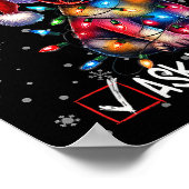 Nice Naughty Ask My Dog Christmas List Xmas  ポスター (角)