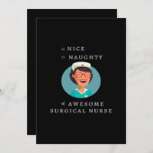 Nice Naughty Awesome Surgical Nurse シーズンカード (正面/裏面)