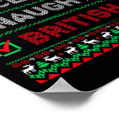 Nice Naughty British Christmas Checklist England  ポスター (角)
