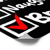 Nice Naughty Bruh Boys Funny Christmas List Family ポスター (角)