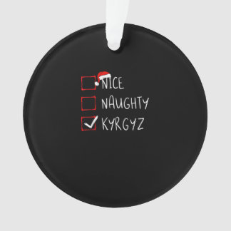 Nice Naughty Christmas Kyrgyzstan Heritage  オーナメント