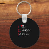 Nice Naughty Christmas Kyrgyzstan Heritage  キーホルダー (正面)