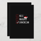Nice Naughty Dominican Christmas List シーズンカード (正面/裏面)