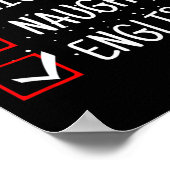 Nice Naughty English Christmas Checklist Funny Eng ポスター (角)