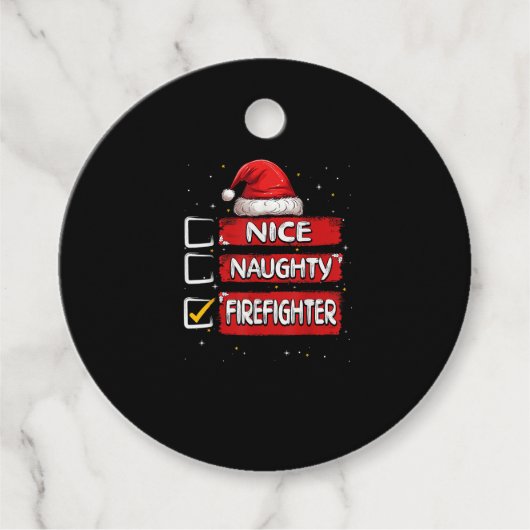 Nice Naughty Firefighter Christmas List フェイバータグ (正面)