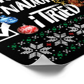 Nice Naughty Funny Christmas Xmas I Tried Graphic  ポスター (角)
