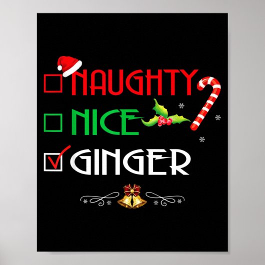 Nice Naughty Ginger Group Matching Christmas ポスター (正面)