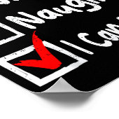 Nice Naughty I Can Explain Funny Christmas List Fa ポスター (角)