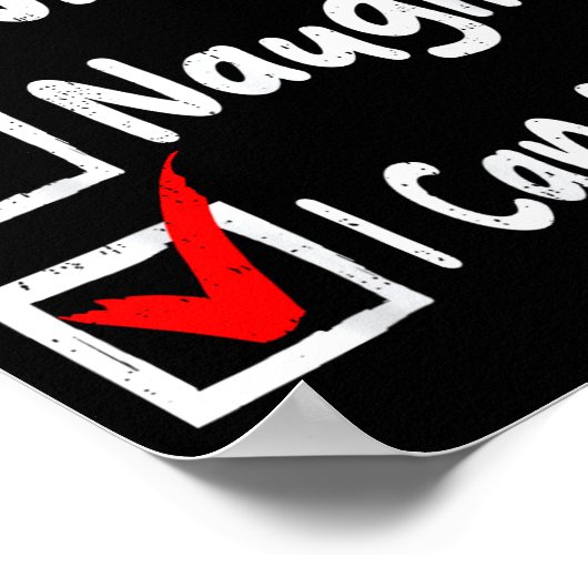 Nice Naughty I Can Explain Funny Christmas List Fa ポスター (角)