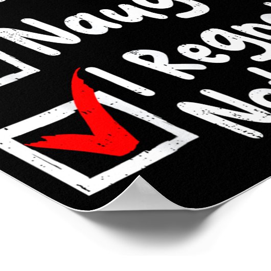 Nice Naughty I Regret Nothing Funny Christmas List ポスター (角)