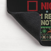 Nice Naughty I Regret Nothing Ugly Sweater Christm マウスパッド (コーナー)