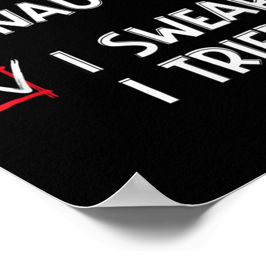 Nice Naughty I Swear I Tried, Chirstmas Funny Chec ポスター (角)