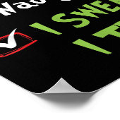 Nice Naughty I Swear I Tried, Christmas Funny Chec ポスター (角)