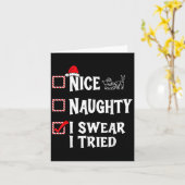 Nice Naughty - I Swear I Tried Christmas List カード (黄色い花)