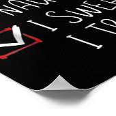 Nice Naughty I Swear I Tried Christmas Santa Graph ポスター (角)