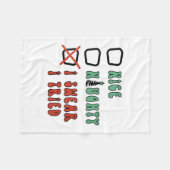 Nice Naughty I Swear I Tried Funny Christmas Check フリースブランケット (正面(横))