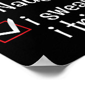 Nice Naughty I Swear I Tried Funny Santa Christmas ポスター (角)